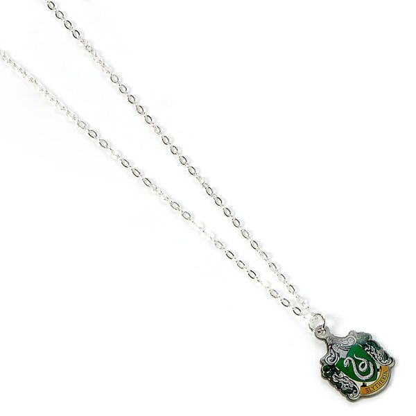 Harry Potter Silver Plated Slytherin Necklace LKT Sport The Slytherin house crest charm on a silver plated necklaceLink chain necklace with a 6cm (2.5in) extender chainOfficial licensed productNecklace approx 40cm (16in)Pendant approx 15mm x 15mm Necklace