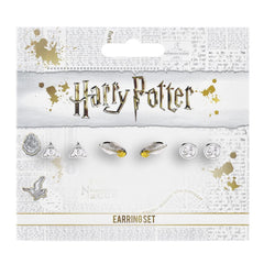 Harry Potter Silver Plated Stud Earring Set LKT Sport Entertainment>Movies>Harry Potter Earrings