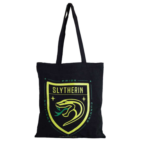 Harry Potter Slytherin Canvas Tote Bag LKT Sport Black canvas tote bag featuring a large vibrant green Slytherin crest to one sideMade from 100% Cotton canvas materialOfficial licensed productApprox 41cm x 37cm Tote Bags