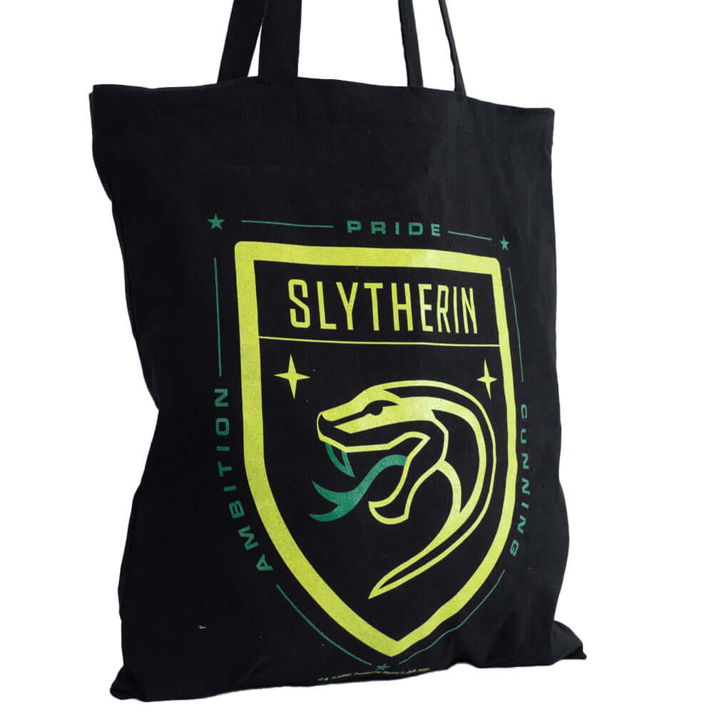 Harry Potter Slytherin Canvas Tote Bag LKT Sport Black canvas tote bag featuring a large vibrant green Slytherin crest to one sideMade from 100% Cotton canvas materialOfficial licensed productApprox 41cm x 37cm Tote Bags
