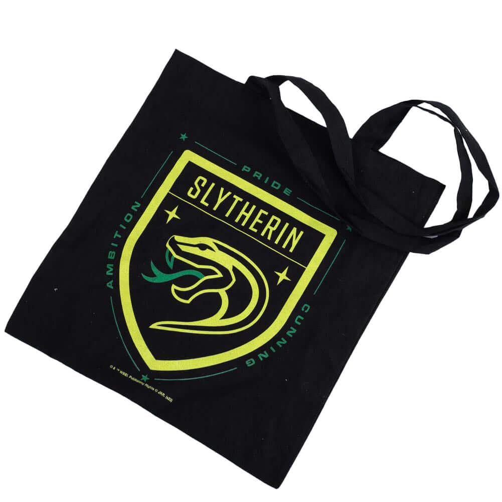 Harry Potter Slytherin Canvas Tote Bag LKT Sport Black canvas tote bag featuring a large vibrant green Slytherin crest to one sideMade from 100% Cotton canvas materialOfficial licensed productApprox 41cm x 37cm Tote Bags