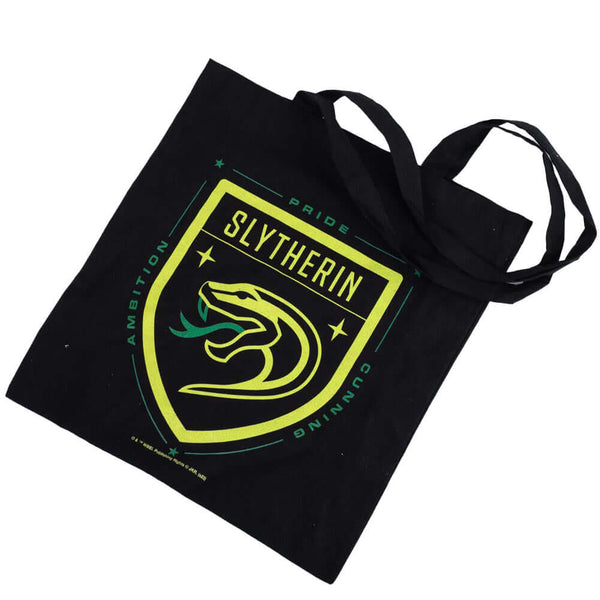 Harry Potter Slytherin Canvas Tote Bag LKT Sport Black canvas tote bag featuring a large vibrant green Slytherin crest to one sideMade from 100% Cotton canvas materialOfficial licensed productApprox 41cm x 37cm Tote Bags