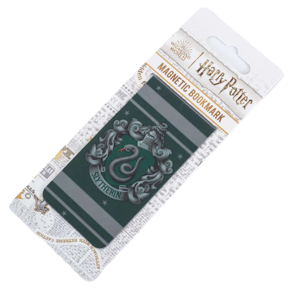 Harry Potter Slytherin Magnetic Bookmark LKT Sport Harry Potter design magnetic bookmarkFeatures the colourful crest of Slytherin on both sides of the magnetOfficial licensed productApprox 9cm x 4.5cm Bookmarks
