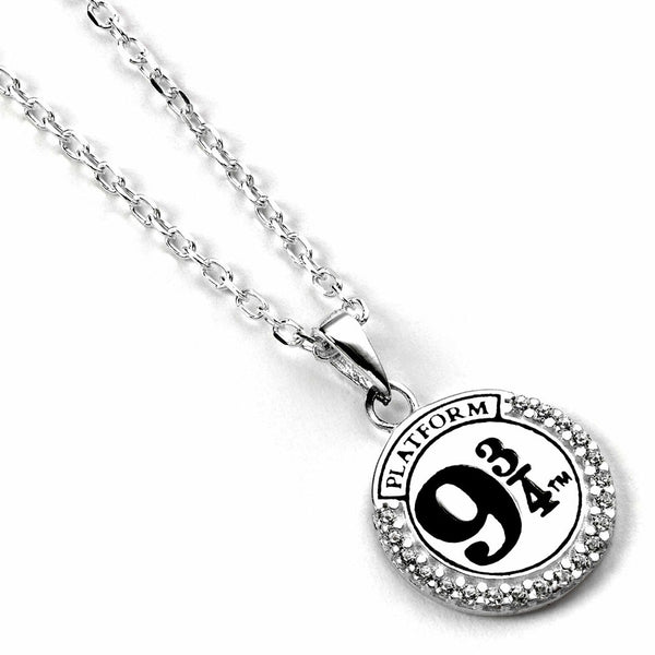 Harry Potter Sterling Silver 9 & 3 Quarters Crystal Necklace LKT Sport The famous Platform 9 & 3 quarters charm on a sterling silver necklaceThe charm is embellished with crystalsOfficial licensed productNecklace approx 46cm (18in)Pendant approx 16mm x 16