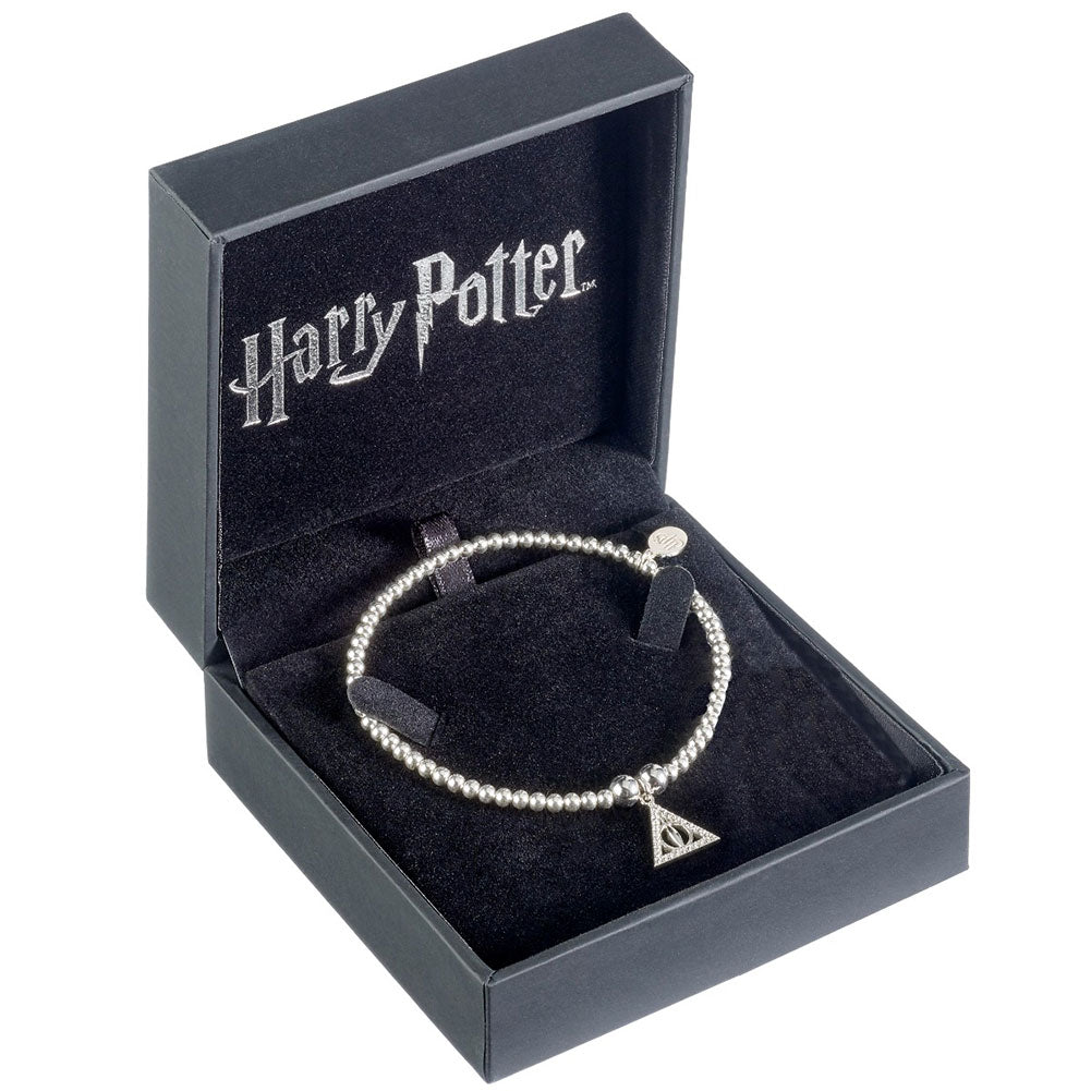 Harry Potter Sterling Silver Deathly Hallows Crystal Bracelet LKT Sport Entertainment>Movies>Harry Potter Bracelets