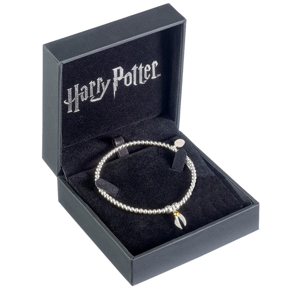 Harry Potter Sterling Silver Golden Snitch Crystal Bracelet LKT Sport Entertainment>Movies>Harry Potter Bracelets