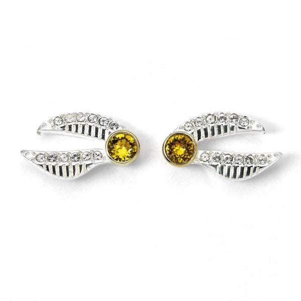 Harry Potter Sterling Silver Golden Snitch Crystal Stud Earrings LKT Sport Sterling silver earrings featuring an iconic Harry Potter designThe iconic quidditch game deciding Golden Snitch on earring studsEmbellished with crystalsOfficial licensed productA