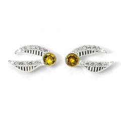Harry Potter Sterling Silver Golden Snitch Crystal Stud Earrings LKT Sport Entertainment>Movies>Harry Potter Earrings