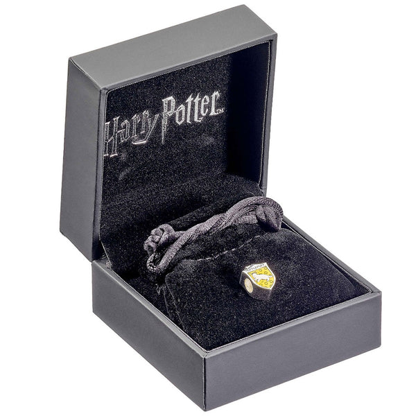 Harry Potter Sterling Silver Hufflepuff Spacer Bead LKT Sport Sterling silver spacer bead with highly detailed designFeaturing a silhouette of a Badger and infilled with enamel in Hufflepuff house coloursUniversal sized charm compatible with most charm br