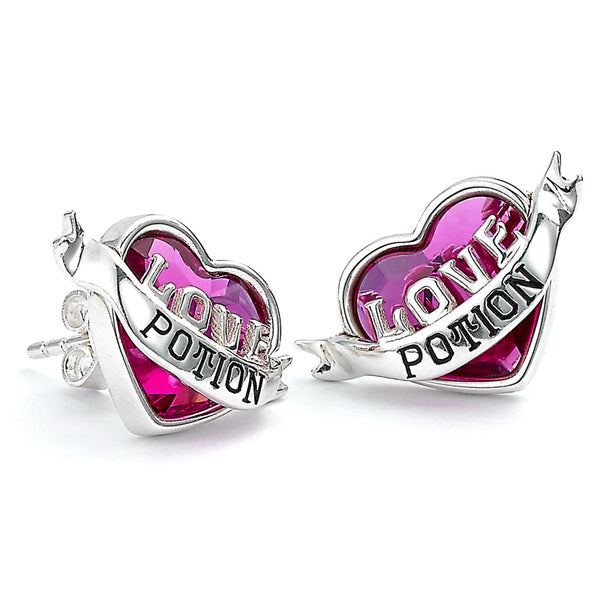 Harry Potter Sterling Silver Love Potion Crystal Stud Earrings LKT Sport Sterling silver earrings featuring an iconic Harry Potter designThe inflatuating Love Potion on earring studsEmbellished with crystalsOfficial licensed productApprox 18mm x 10mm Earr