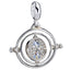Harry Potter Sterling Silver Time Turner Crystal Charm LKT Sport Sterling silver slider charm with highly detailed design Featuring the Time Turner worn by Hermione Granger embellished with crystals Universal sized charm compatible with most charm bracele