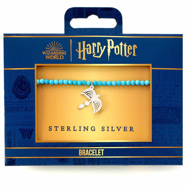 Harry Potter Stone Bracelet With Sterling Silver Diadem Charm LKT Sport Turquoise stone bracelet with a Diadem sterling silver charmelasticated bracelet for an easy fitOfficial licensed productBracelet approx 18cm with a 5cm extender Bracelets