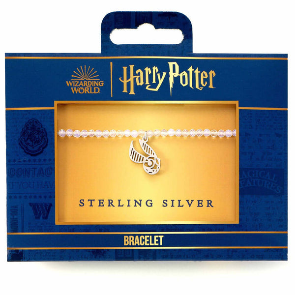 Harry Potter Stone Bracelet With Sterling Silver Golden Snitch Charm LKT Sport Opal stone bracelet with a Golden Snitch sterling silver charmelasticated bracelet for an easy fitOfficial licensed productBracelet approx 18cm with a 5cm extender Bracelets