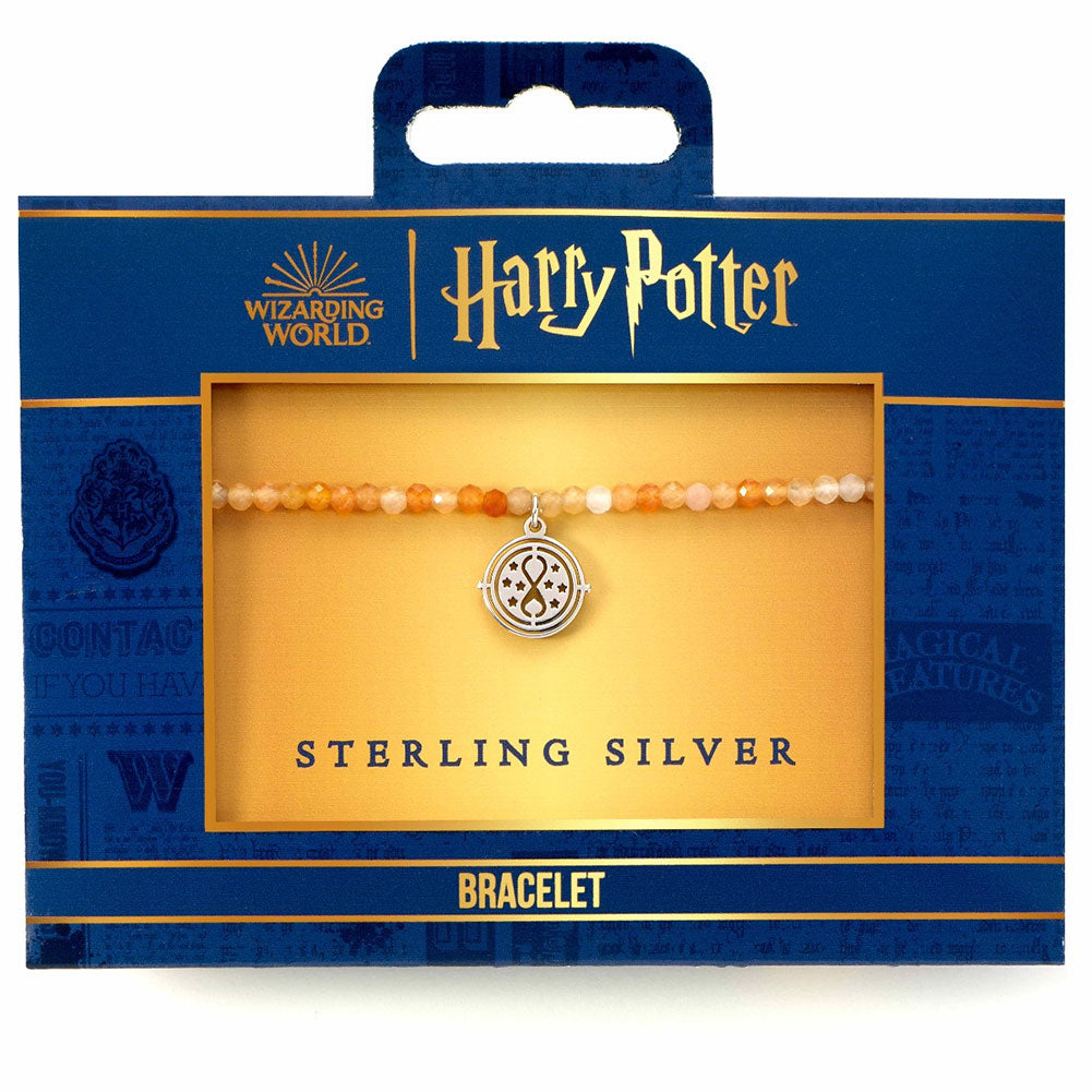 Harry Potter Stone Bracelet With Sterling Silver Time Turner Charm LKT Sport Entertainment>Movies>Harry Potter
