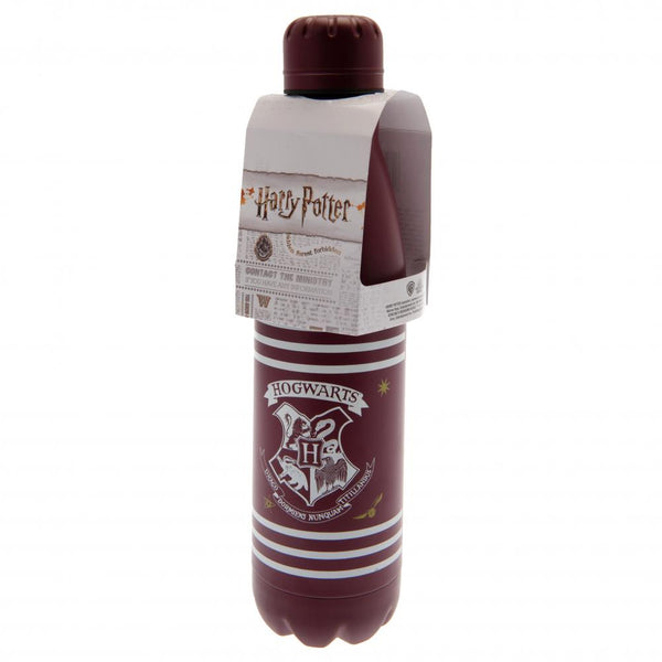 Harry Potter Thermal Flask LKT Sport Stainless steel thermal vacuum flask Burgundy matt finish featuring the Hogwarts logo Maintains the temperature of your drink for up to 24hrs With a screw top lid Official licensed product Approx 550ml (19.5oz) Approx