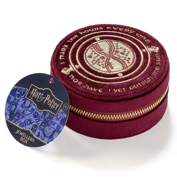 Harry Potter Time Turner Velvet Jewellery Box LKT Sport Store your most treasured trinkets in true magical style with this velvet jewellery boxFeaturing a beautifully embroidered Time TurnerThis luxury box has dedicated compartments for rings, necklaces,
