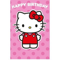 Hello Kitty Birthday Card With Stickers LKT Sport Entertainment>TV Series>Hello Kitty Greeting Cards