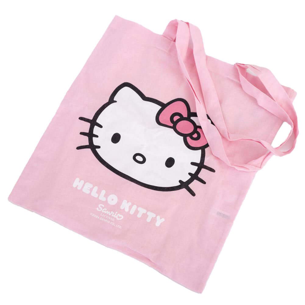 Hello Kitty Canvas Tote Bag LKT Sport Pastel pink tote bag featuring a large image of Hello Kitty on one sideMade from 100% Cotton canvas materialOfficial licensed productApprox 40cm x 37cm Tote Bags