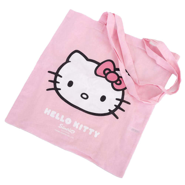 Hello Kitty Canvas Tote Bag LKT Sport Pastel pink tote bag featuring a large image of Hello Kitty on one sideMade from 100% Cotton canvas materialOfficial licensed productApprox 40cm x 37cm Tote Bags