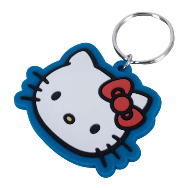 Hello Kitty Face PVC Keyring LKT Sport Soft, durable 5mm thick PVC Keyring with chain and split ringBright, colourful and highly detailedIdeal for attaching to keys, bags, belts and other itemsWipe cleanOfficial licensed productApprox 60mm x 45mm Keychain