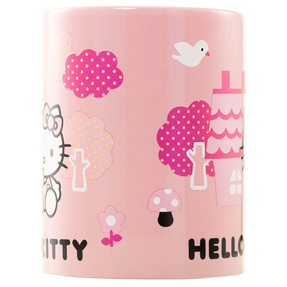 Hello Kitty Fuzzy Mug LKT Sport Enjoy your drink with a touch of Kitty cuteness... this mug combines unique design along with a removable fluffy cover for added comfortThis pastel pink mug includes images of Hello Kitty and her houseThe fluffy cover inclu
