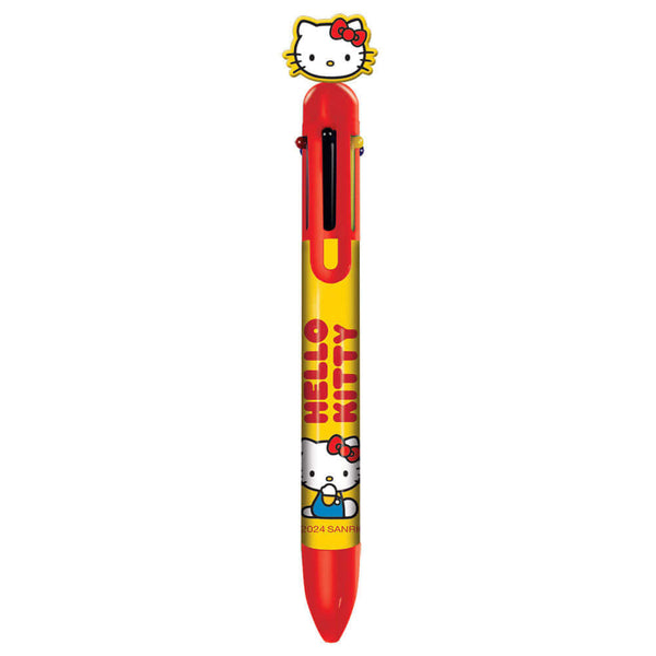 Hello Kitty Multi Coloured Pen LKT Sport Fun 6 colour pen with topperChoose between purple, green, black, blue, red and orangeFeaturing a Hello Kitty topperOfficial licensed productApprox 14cm Multifunction Writing Instruments