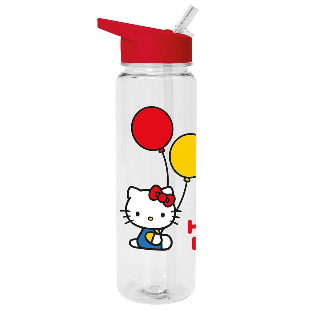 Hello Kitty Plastic Drinks Bottle LKT Sport Lightweight everyday plastic drinks bottleClear bottle featuring Hello Kitty with balloonsScrew top lid with a closable clear drinking spoutHand wash onlyOfficial Licensed MerchandiseApprox 700ml (25oz)Approx 23