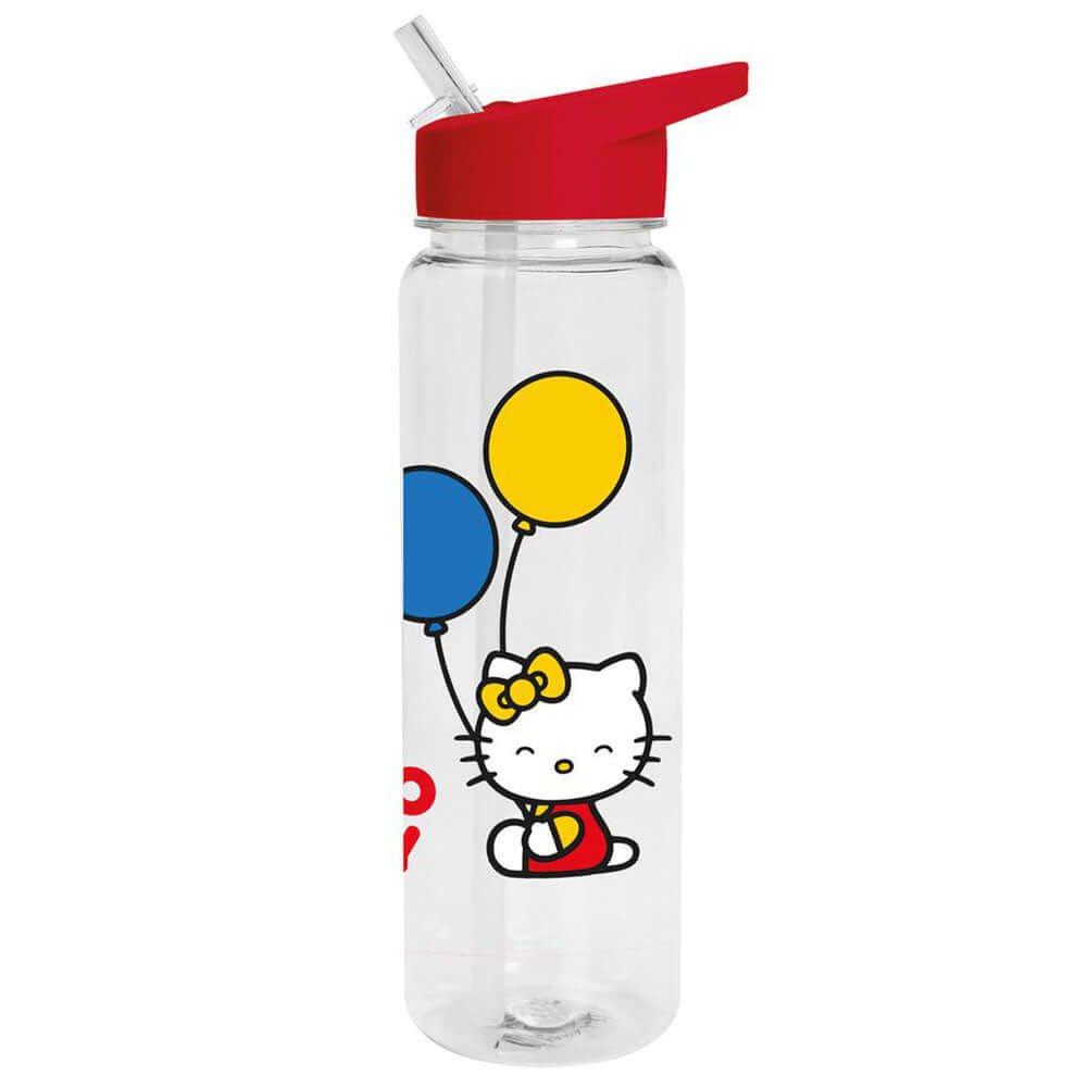 Hello Kitty Plastic Drinks Bottle LKT Sport Lightweight everyday plastic drinks bottleClear bottle featuring Hello Kitty with balloonsScrew top lid with a closable clear drinking spoutHand wash onlyOfficial Licensed MerchandiseApprox 700ml (25oz)Approx 23