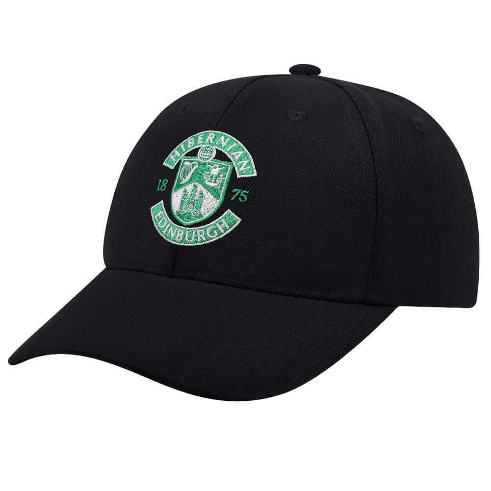 Hibernian FC Essential Black Cap LKT Sport Black classic design curved brim capFeatures an embroidered Hibs crestWith a hook and loop size adjuster 55-61cmOfficial licensed productAdults, to fit approx 58cm Caps