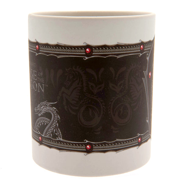House Of The Dragon Mug Silver Dragon LKT Sport Ceramic everyday coffee mugFeaturing the House Of The Dragon logo and dragon artworkMatte glazed kiln fired finish with white handleOfficial licensed productApprox 315ml (11oz)Approx 9cm tall, 8cm in diamete