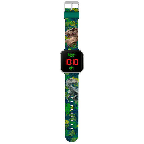Jurassic World Junior LED Watch LKT Sport Junior LED digital watchEasy to read display featuring the Jurassic World logoPrinted silicone strap with traditional buckle fasteningManufacturer's 1 year guaranteeOfficial licensed productSuitable for ages 6+Dia