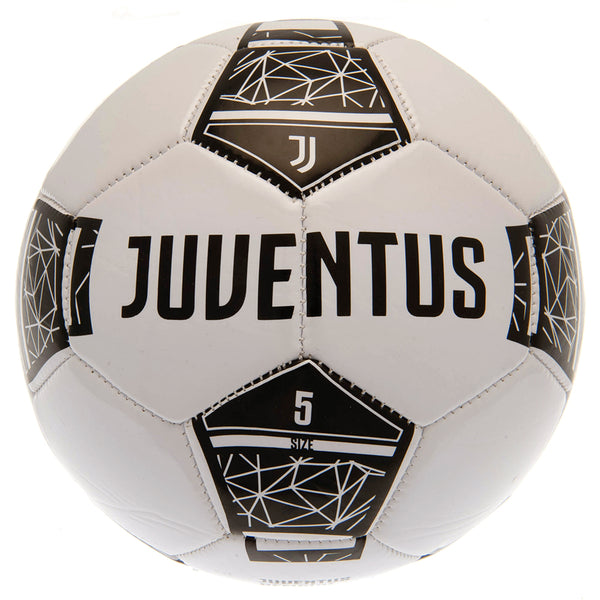 Juventus FC Football LKT Sport Black and white 32 panel everyday PVC footballFeatures a white Juventus crest on a black and white contrast panel design ballSuitable for 14 yrs and olderOfficial licensed productSize 5 footballApprox 69cm in circumference S