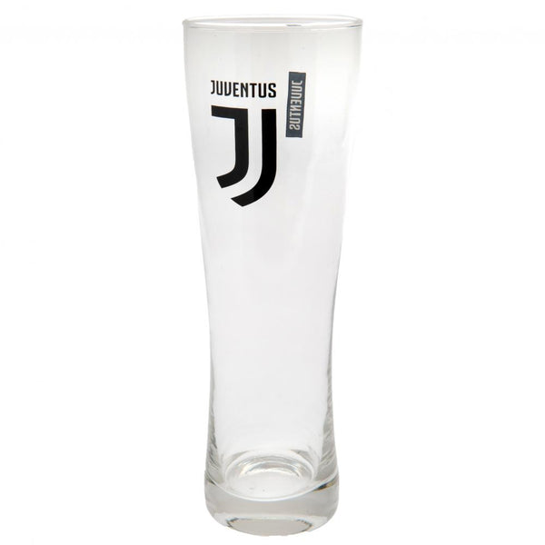 Juventus FC Tall Beer Glass LKT Sport Tall slim pilsner style pint glass Features Juventus club crest in black White Juventus text on small black block detail on reverse Official licensed product Approx 570ml (1 pint) Approx 24cm tall, 7cm in diameter In
