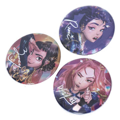 K-POP Demon Hunters 3 Button Badges LKT Sport Entertainment>Movies>K-POP Demon Hunters Pinback Buttons