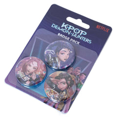 K-POP Demon Hunters 3 Button Badges LKT Sport Entertainment>Movies>K-POP Demon Hunters Pinback Buttons