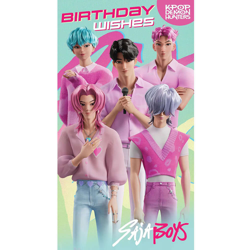 K-Pop Demon Hunters Saja Boys Birthday Card LKT Sport Entertainment>Movies>K-POP Demon Hunters Greeting Cards