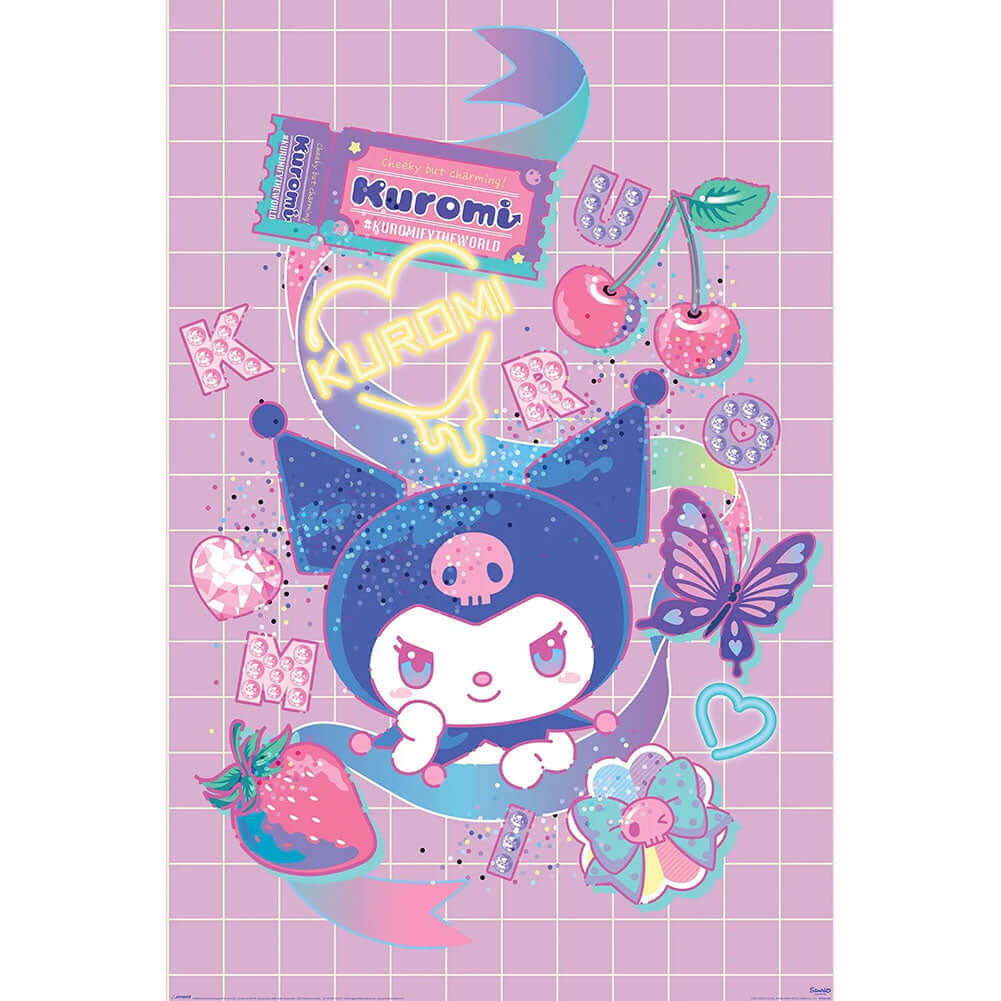 Kuromi Mood Poster 37 LKT Sport Rolled maxi posterFeaturing the edgy and mysterious KuromiHigh resolution artworkPrinted on 150gsm gloss paperOfficial licensed productApprox 61cm x 91cm Posters