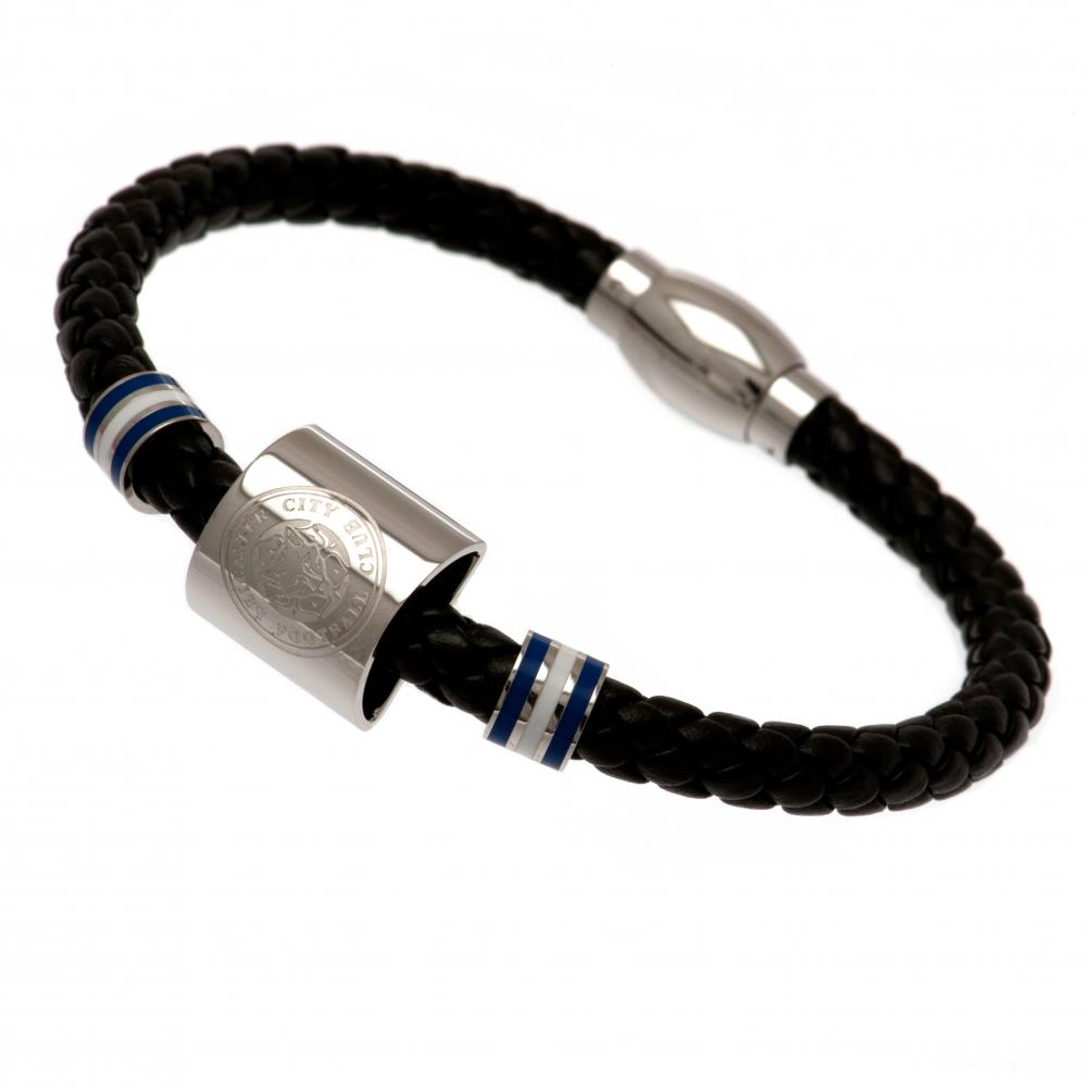 Leicester City FC Colour Ring Leather Bracelet LKT Sport Football>Football League>Leicester City FC|Football>Premier League Bracelets