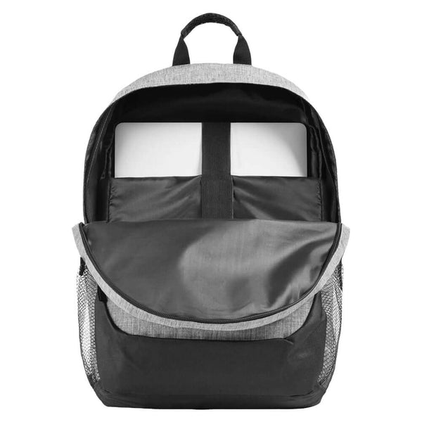 Leicester City FC Heather Grey Backpack LKT Sport Stylish grey backpack featuring the Leicester crestPadded back panel for comfort with adjustable shoulder straps and a carry strapMain compartment has a double zipped opening for easy accessLarge internal