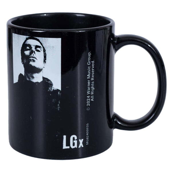 Liam Gallagher Mug LKT Sport Ceramic everyday coffee mugFeatures a black and white image of Liam Gallagher with the text 'RnR made in Manchester'Glazed kiln fired finish with black handleOfficial Licensed MerchandiseApprox 315ml (11oz)Approx 9cm tall, 8cm