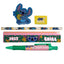 Lilo & Stitch 5pc Stationery Set LKT Sport Everyday 5 piece stationery setVibrant Stitch designs and colours featuring the text 'Just Chill'1 x Ballpoint click pen1 x Drawing pencil1 x Ruler1 x Shaped eraser1 x Pencil sharpenerOfficial licensed product St