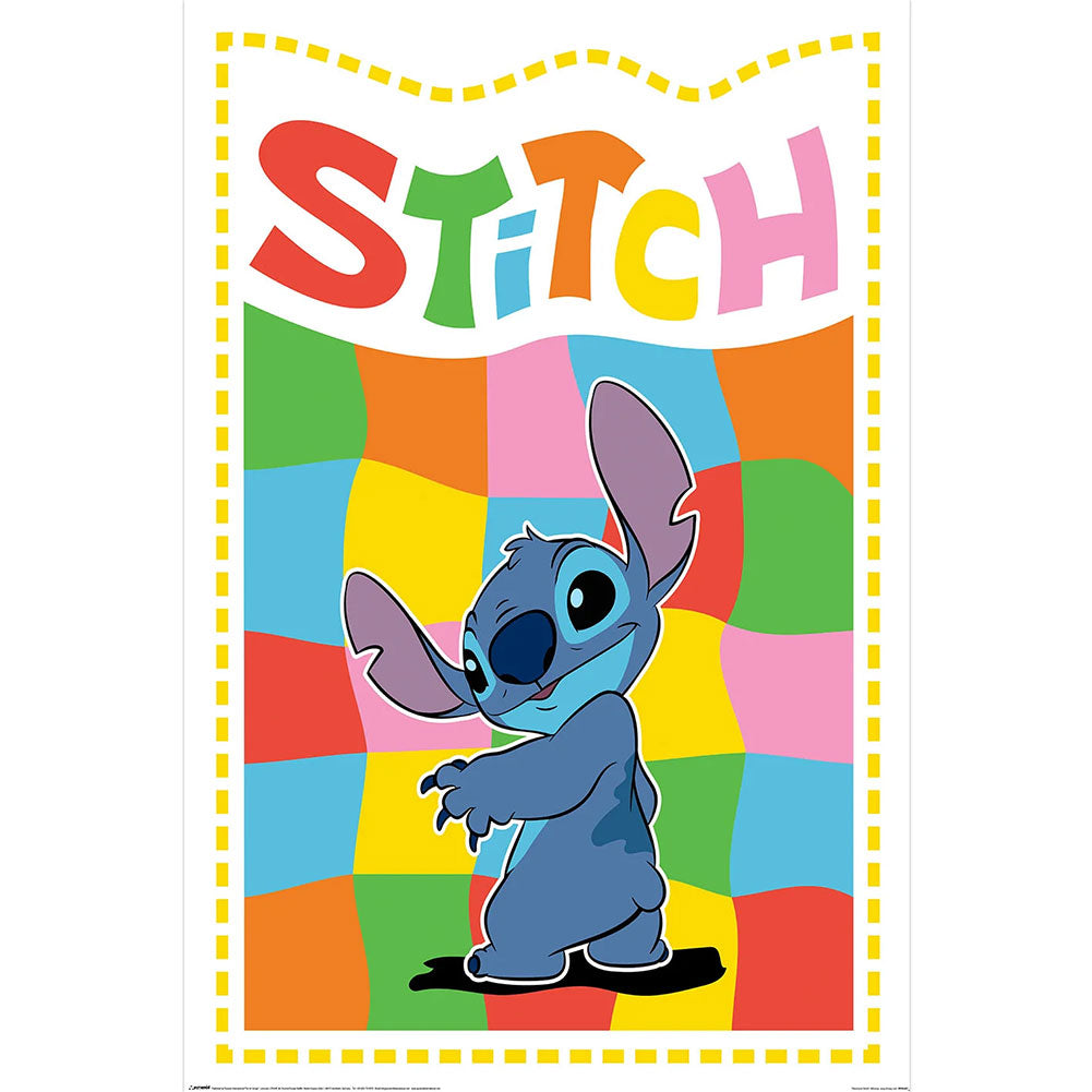 Lilo & Stitch Chequered Poster 235 LKT Sport Entertainment>Movies>Lilo & Stitch Posters