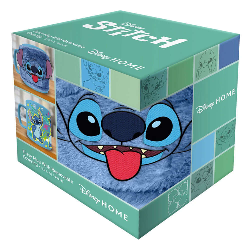 Lilo & Stitch Fuzzy Stitch Mug LKT Sport Enjoy your drink with a touch of mischief... this mug combines unique design along with a removable fluffy cover for added comfortThis vibrant blue mug includes images of Stitch posing with his name across the topT