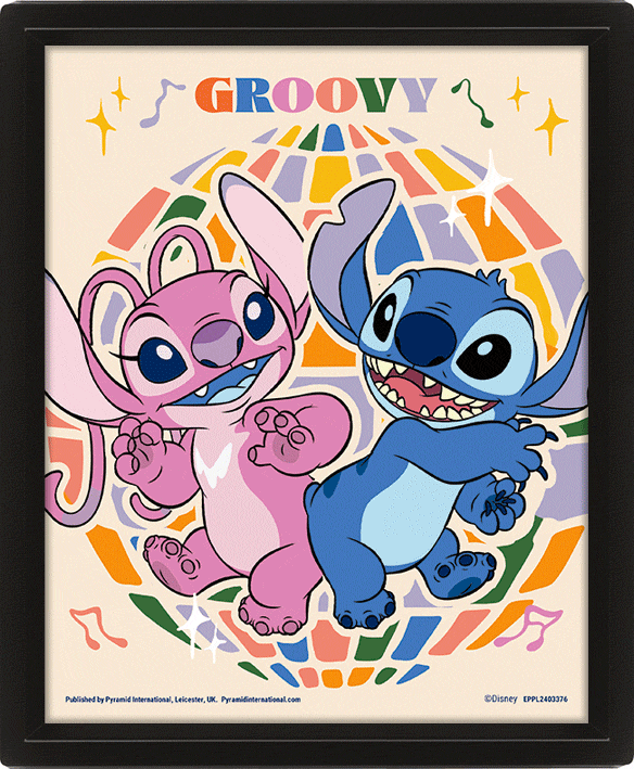 Lilo & Stitch Groovy Framed 3D Picture LKT Sport Entertainment>Movies>Lilo & Stitch Visual Artwork