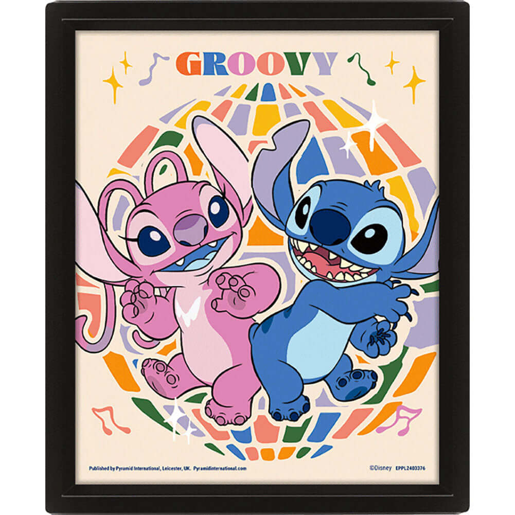 Lilo & Stitch Groovy Framed 3D Picture LKT Sport Entertainment>Movies>Lilo & Stitch Visual Artwork