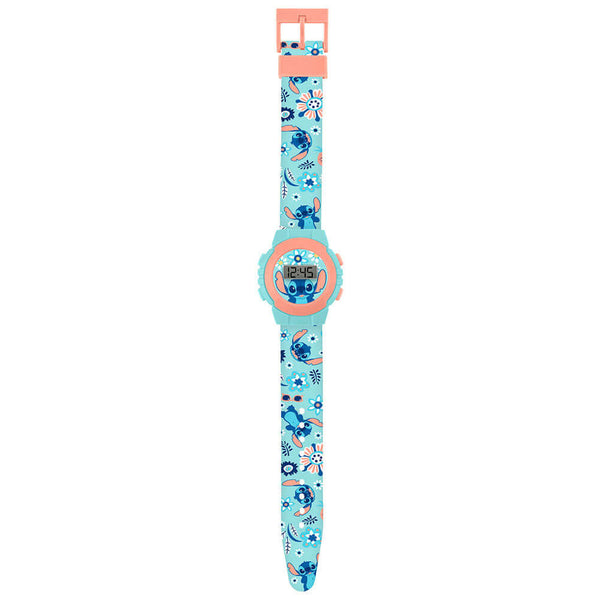Lilo & Stitch Kids Digital Watch Stitch LKT Sport Kids classic digital watchEasy to read display featuring Stitch in the backgroundVibrant printed silicone strap with traditional buckle fasteningManufacturer's 1 year guaranteeOfficial licensed productSuit