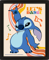 Lilo & Stitch Let's Dance Framed 3D Picture LKT Sport Featuring a moving image of a dancing StitchThis awesome 3D lenticular design gives you two images in oneComes ready to hang in a stylish black frameOfficial licensed productApprox 25cm x 20cm (10in x
