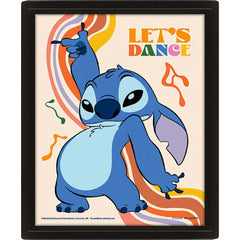 Lilo & Stitch Let's Dance Framed 3D Picture LKT Sport Featuring a moving image of a dancing StitchThis awesome 3D lenticular design gives you two images in oneComes ready to hang in a stylish black frameOfficial licensed productApprox 25cm x 20cm (10in x