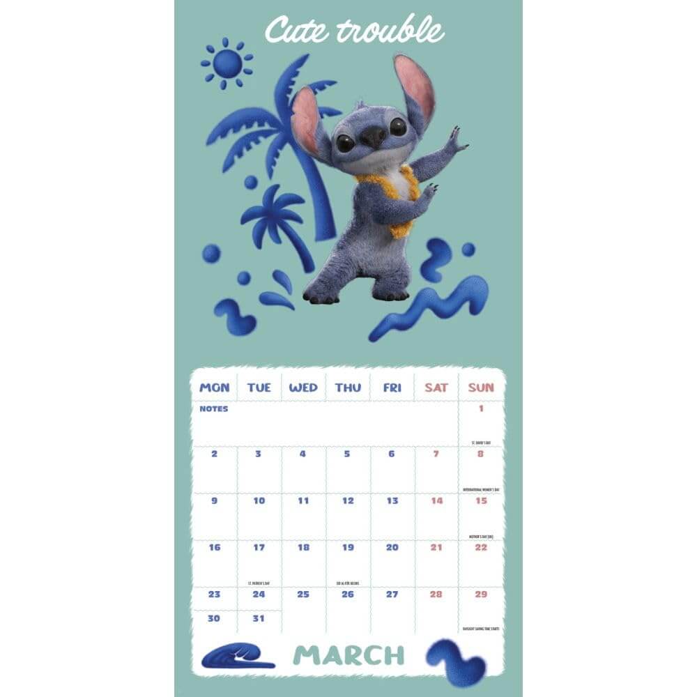 Lilo & Stitch Live Action Square Calendar 2026 LKT Sport Entertainment>Movies>Lilo & Stitch Wall Calendars