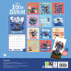 Lilo & Stitch Live Action Square Calendar 2026 LKT Sport Entertainment>Movies>Lilo & Stitch Wall Calendars